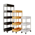 Plastic & Stainless Steel 3-Layer Rotating Eco-Friendly Storage Rack with Detachable Design Multi-functional Space-saving Wheels