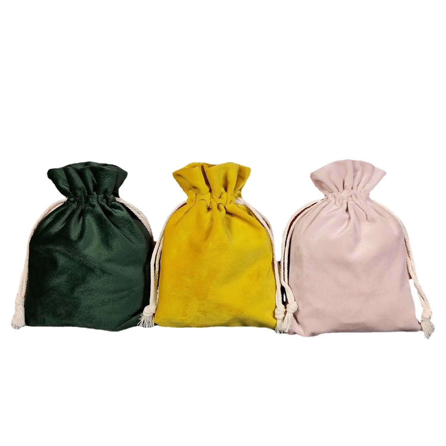 Custom Logo High Quality Drawstring Velvet Fabric Jewelry Bag Luxury Gift Pouches for Jewelry Bags