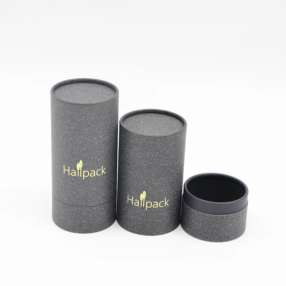 Custom Printed Cylinder Cardboard Storage Containers for Perfume Cosmetics Essential Oils Mascara Packaging Paper Cylinder
