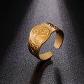 Viking Celtic Knot Ring Spiral Triskele Triangle Adjustable Rings Amulet Stainless Steel Men Women Jewelry Christmas Gifts