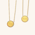 Dingran Dainty Lucky Number Sun Flower Necklace Number 11:11 Necklace Gold Plated Stainless Steel Jewelry