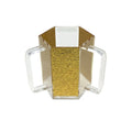 Judaica Hexagon Acrylic Washing Cup Jewish Lucite Wash Cup Mug for Passover Shabbos Passover Hanukkah Shabbat Purim Rosh Hashana