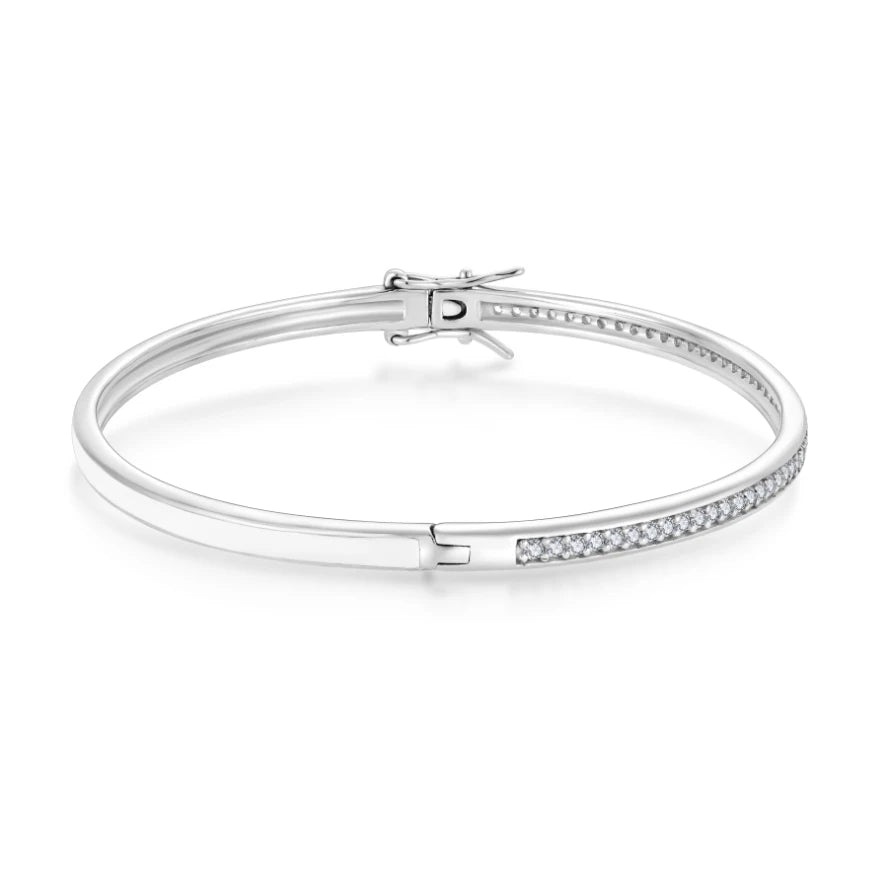 High Quality Colorful  Enamel CZ Metal Bracelets Durable 925 Sterling Silver Ladies Fashion Jewelry Bracelets Bangles Wholesale