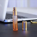 5ml Colored Glass Spray Bottle for Perfume Convenient Carry Packaging with Screw Cap Seal in Orange Blue Green