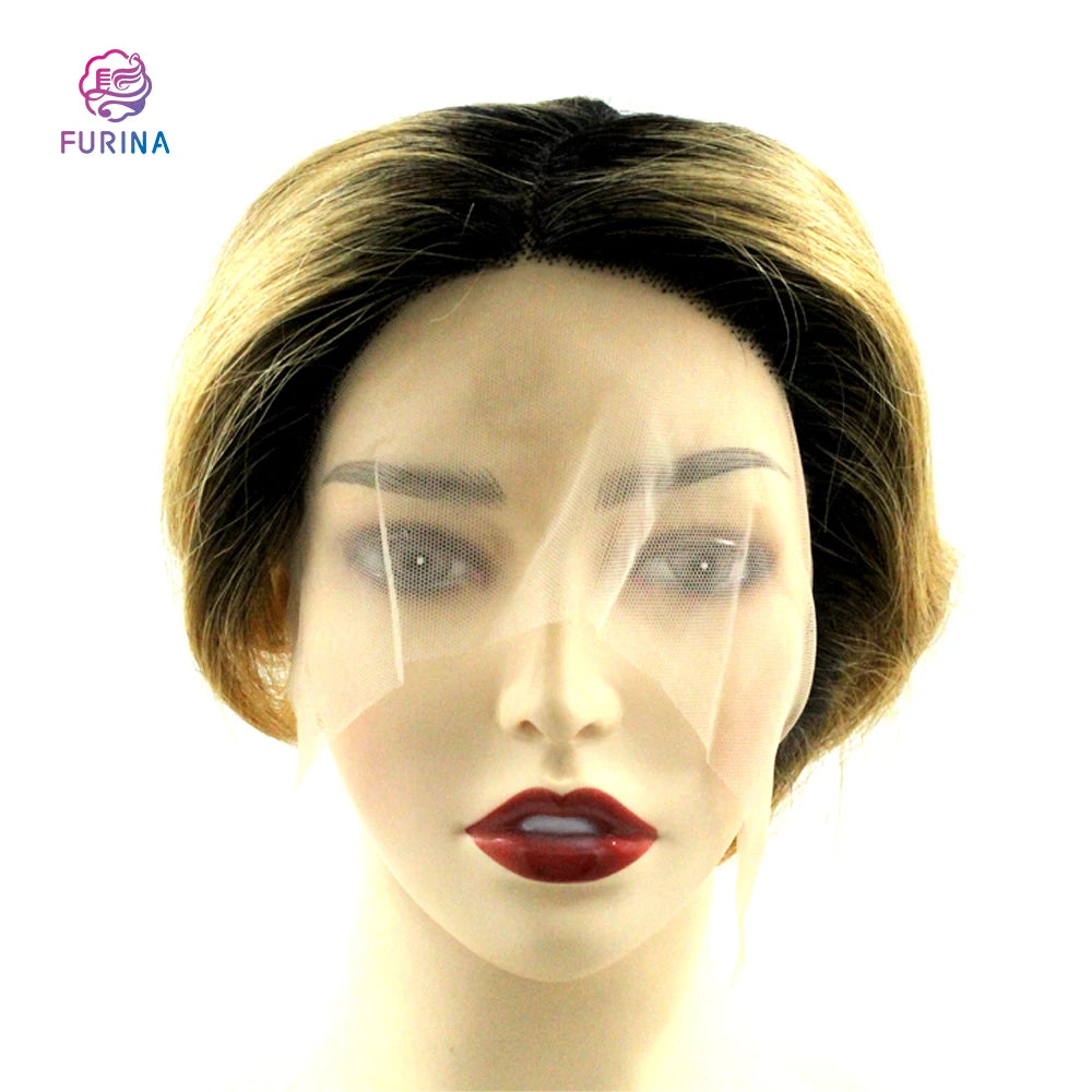 Short Daily Smooth and Soft Good Texture100% Virgin Human Hair Frontal T Lace Wigs for Women