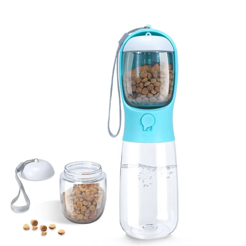 2024 Wholesale 2 in 1 Dog Water Bottle Pet Drink Food Bowl  Portable Cat Dispenser Feeder Outdoor Travel Water Bottle for Pet