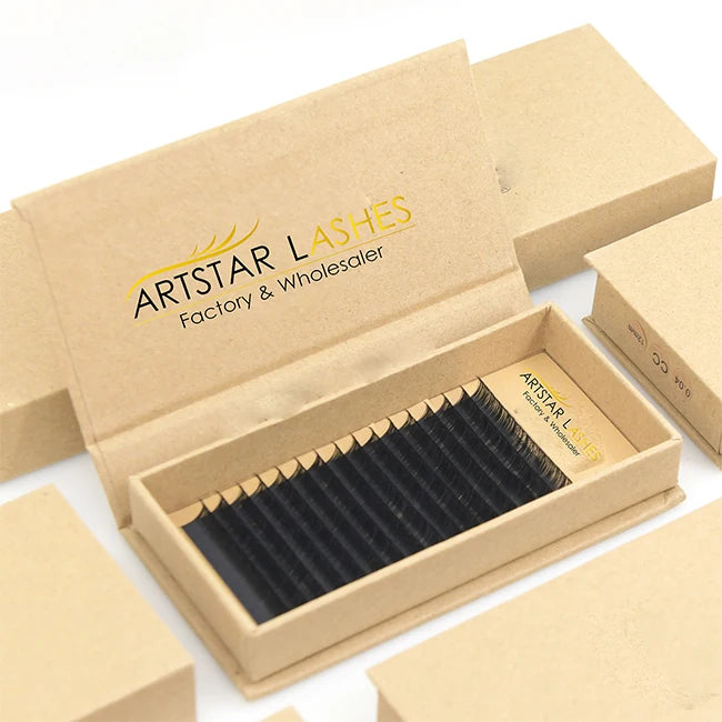 Russian Volume Lash Trays Wholesale c d Cc Dd Cashmere Lash Extensions 0.07 Dark Matte Black Individual Eyelash Extensions