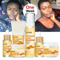 Natural Skincare Black Skin Vegan Tumeric Vitamin C Serum Glowing Face Brightening Organic Private Label Skin Care Set