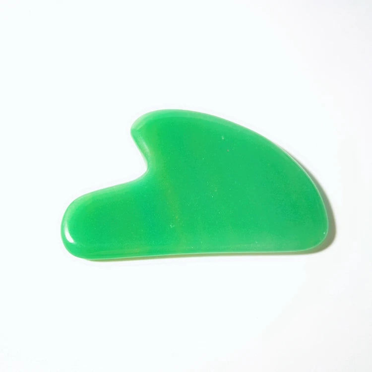 DIY Custom Box Gua Sha Tool Green Aventurine Jade Fish Shape Guasha Massager TCM Massage Board Bulk Seller