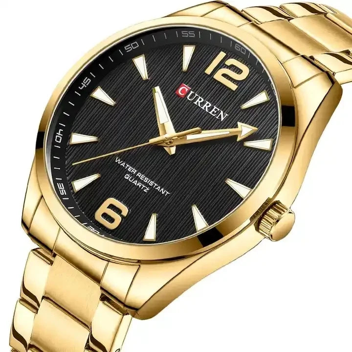 CURREN Watch for Man 8434 Luxury Gold Stainless Steel Bracelet Waterproof Wrist Watch Quartz Men Watches Relogio Masculino