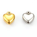 High Polish Heart Shape Stainless Steel Pendant for Lovers for Valentine's Day Necklace and Bracelet Jewelry Making