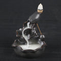 9*9*10cm Chinese Porcelain Lotus Censer Ceramic  Backflow Cones Sticks Incense Burner