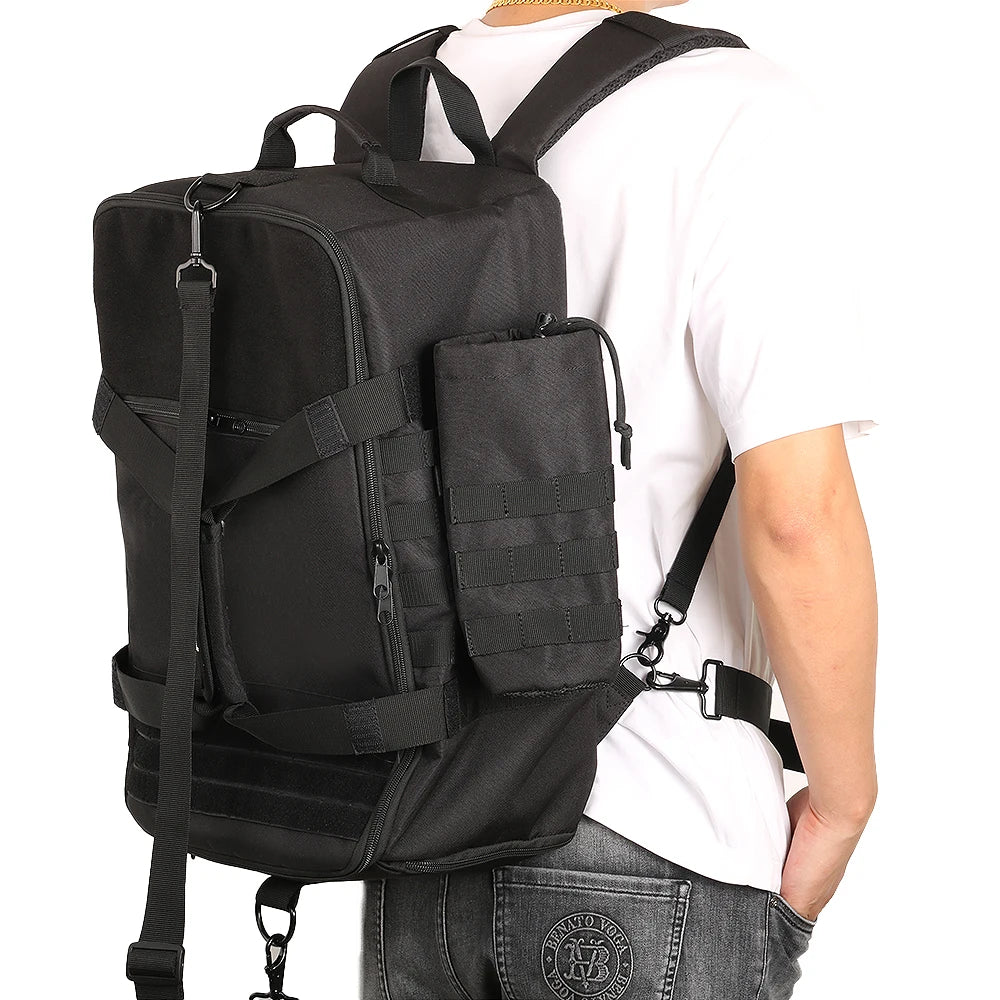 Tactical Backpack Waterproof MOLLE Duffle Bag for Gym/Traveling/Climbing Weekender Organizer with Detachable Shoulder Strap