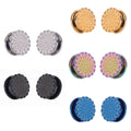Gold Stainless Steel Men's Body Jewelry Flower Shape Ear Gauges Tunnel Ear Piercing Plugs Expander Stretchers for Weddings