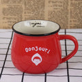 Wholesale Personalized Customized Big Belly Barrel Ceramic Coffee Mug Cheap Ceramic Tea Cups Personalised Ceramic Tea