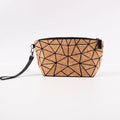 Lightweight Eco-Friendly Natural Cork Women's Tote Handbag Portable Zipper Closure Available Various Sizes for Cosmetics Storage