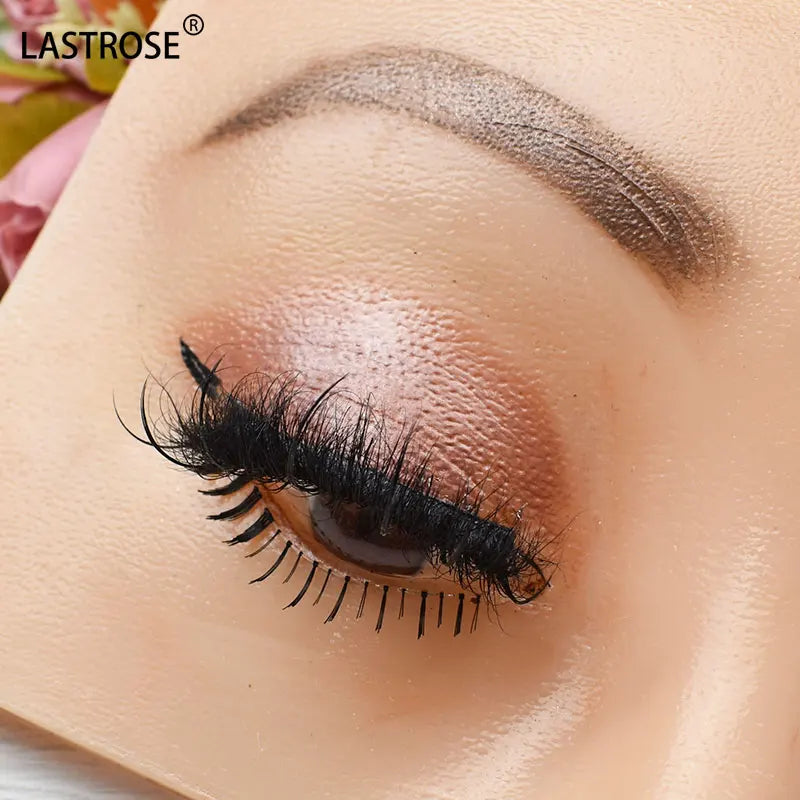 Private Label DIY Look Like Eyelash Extensions Spike Lashes Wet 3d Vegan Faux Mink Top Eyelash and Wispy Bottom Strip Lashes