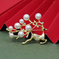 Qings Luxury Women's Wedding Alloy Crystal Rhinestone Flower Designer Brooches Pins