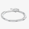 925 Sterling Silver Charm Bracelet for Women Classic Rhodium Plated Party Gift