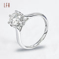 LFH Wedding Jewelry Vvs D Color Moissanite Diamond Engagement Ring 18k Gold Eternity Rings Necklaces CLASSIC Fashion 1pcs