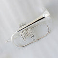 High Quality Professional Flugelhorn Trumpet Silver Plated Brass Bb Flugelhorn Instrument