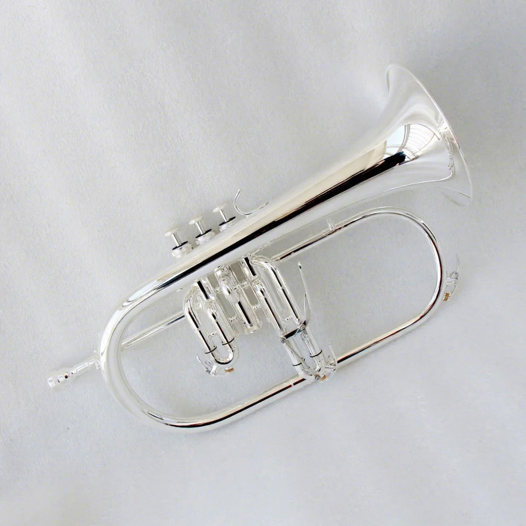 High Quality Professional Flugelhorn Trumpet Silver Plated Brass Bb Flugelhorn Instrument