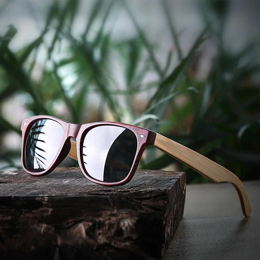 High Fashion UV400 PC Frame POLARIZED Wooden Sunglasses 2024