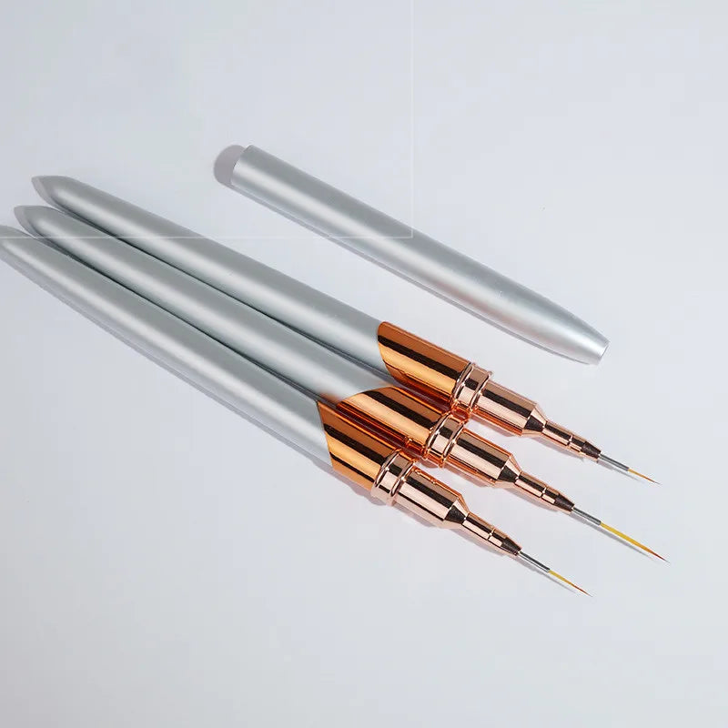 Custom Color and Logo Kolinsky Nail Brush Nail Art Liner Brushes 5 Pcs 25mm 11mm Nail Art Brushes
