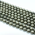 Wholesale 4/6/8/10/12mm Natural Pyrite Loose Gemstone Beads for DIY Jewelry