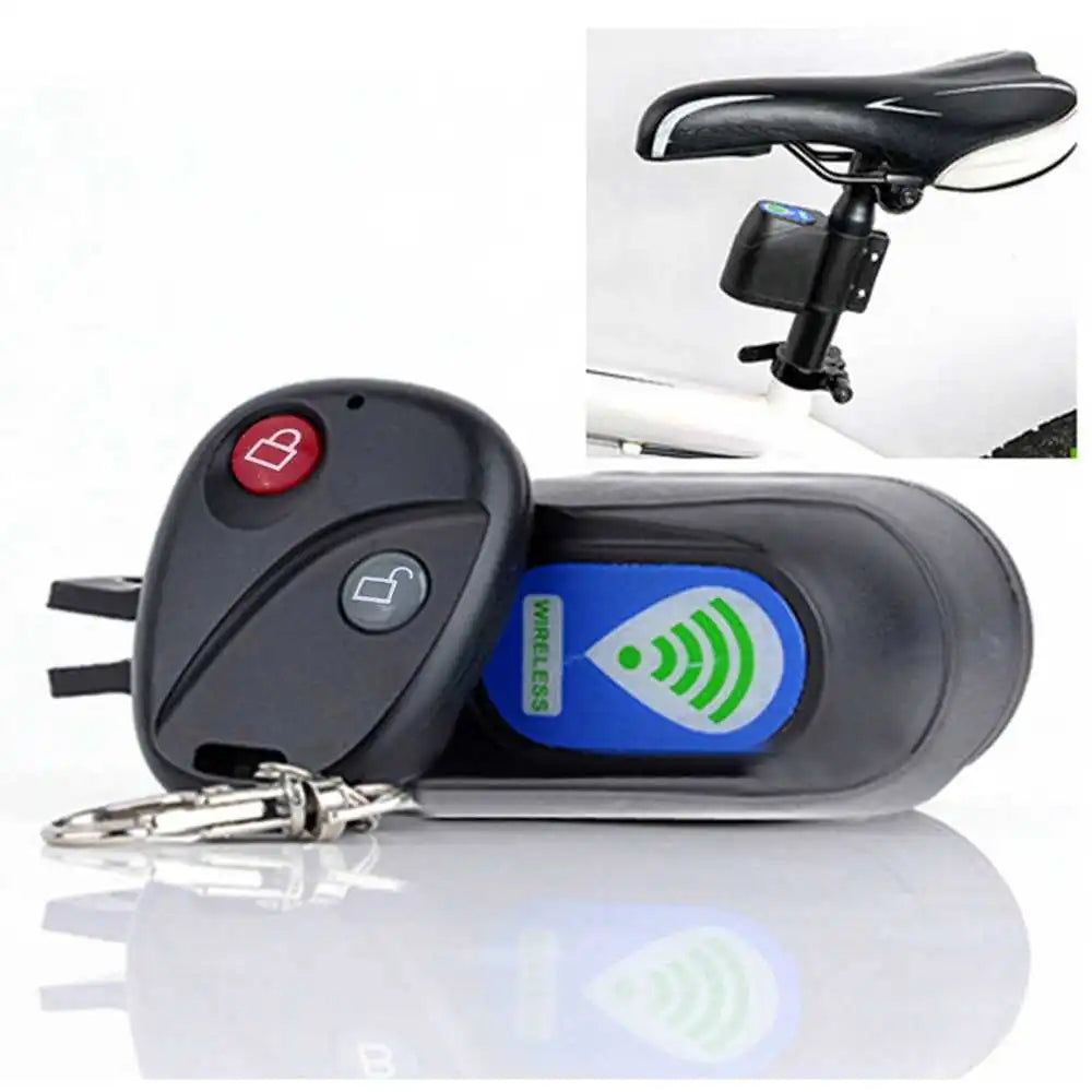 Wireless Bicycle Alarm Lock Anti-Theft Security System with Vibration Sensor and SOS Remote Control for Bike Security
