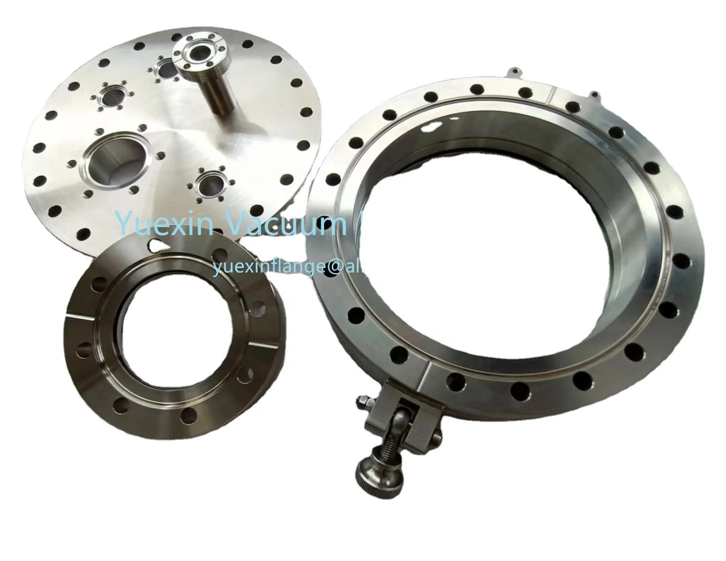 UHV High Vacuum Insulating CF KF ISO Leak Tight 10-9 Torr CF Quick Open Door Quartz Glass Viewport Window