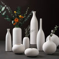 Modern White Ceramic Vase Set  Nordic Minimalist Living Room Vase for Home Decorative Wholesale