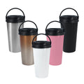 Customized  Logo Multi Colors 500ML Outdoor Portable Tumbler Stainless Steel Coffee Mugs with Flip Lid and Handle
