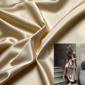 AQTQ Custom Wholesale Durable and Anti-pill Stretch Polyester Spandex Satin Fabric for Dresses