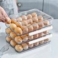 Fridge Egg Storage Containers Transparent Drawer Container Slide Eggs Storage Box Automatic Rolling Egg Box