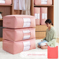 3-Pack Extra Large Capacity Storage Bins with Clear Window Closet Organizer and Clothes Storage Bags