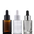 Flat Shoulder Round Amber Glass Screen Printed Essential Oil Dropper Bottles with Reed Diffuser for Essential Oil