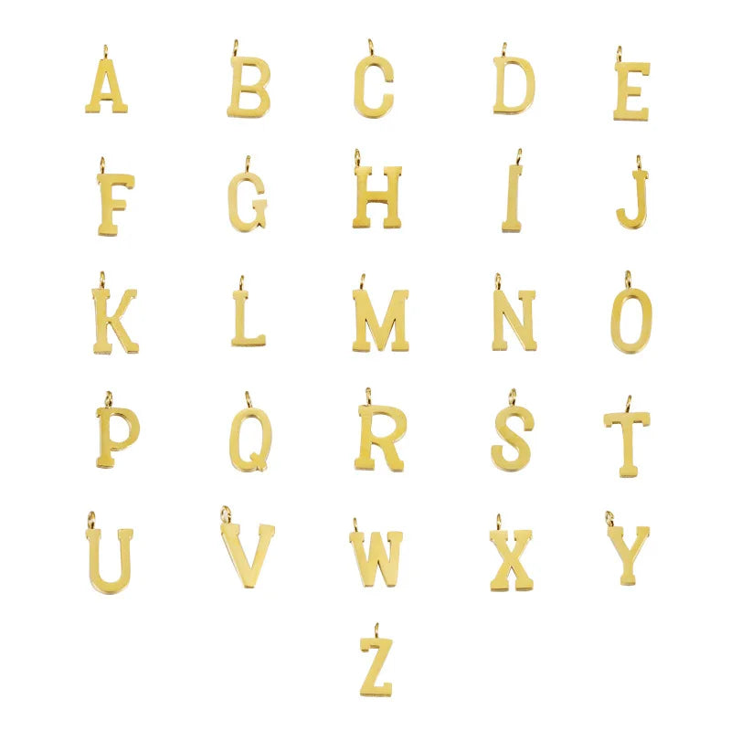 26 Letter Necklace Pendant