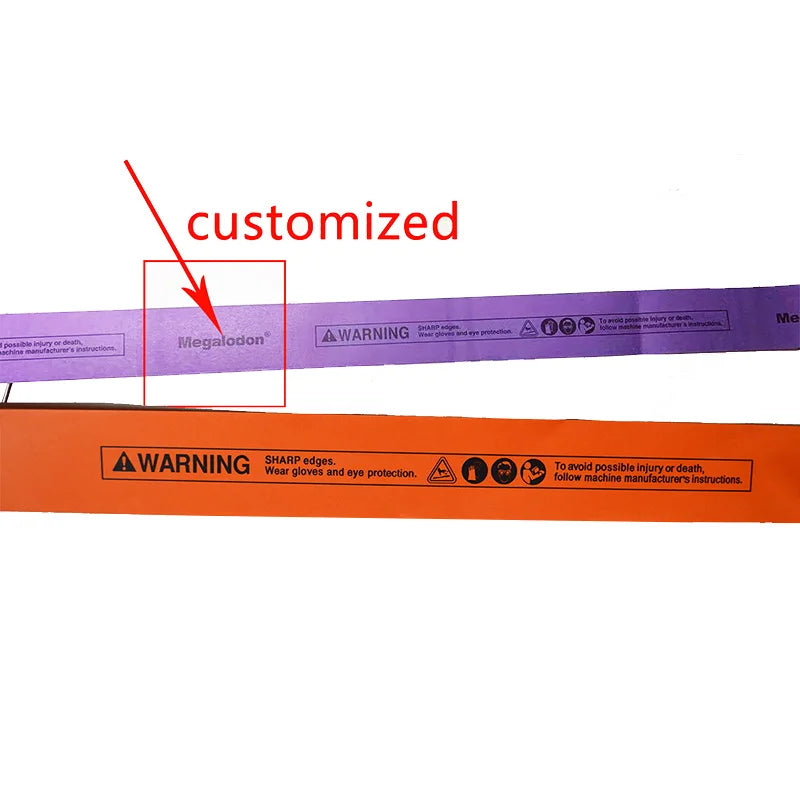 Packaging  Band Saw Blade Wrapping Paper Orange Yellow Blue White