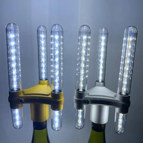 Triangle Head Rechargeable Led bar Stick Champagne Bottle Display LED Strobe Baton Flashing LED Bottle Sparkler Light for Party