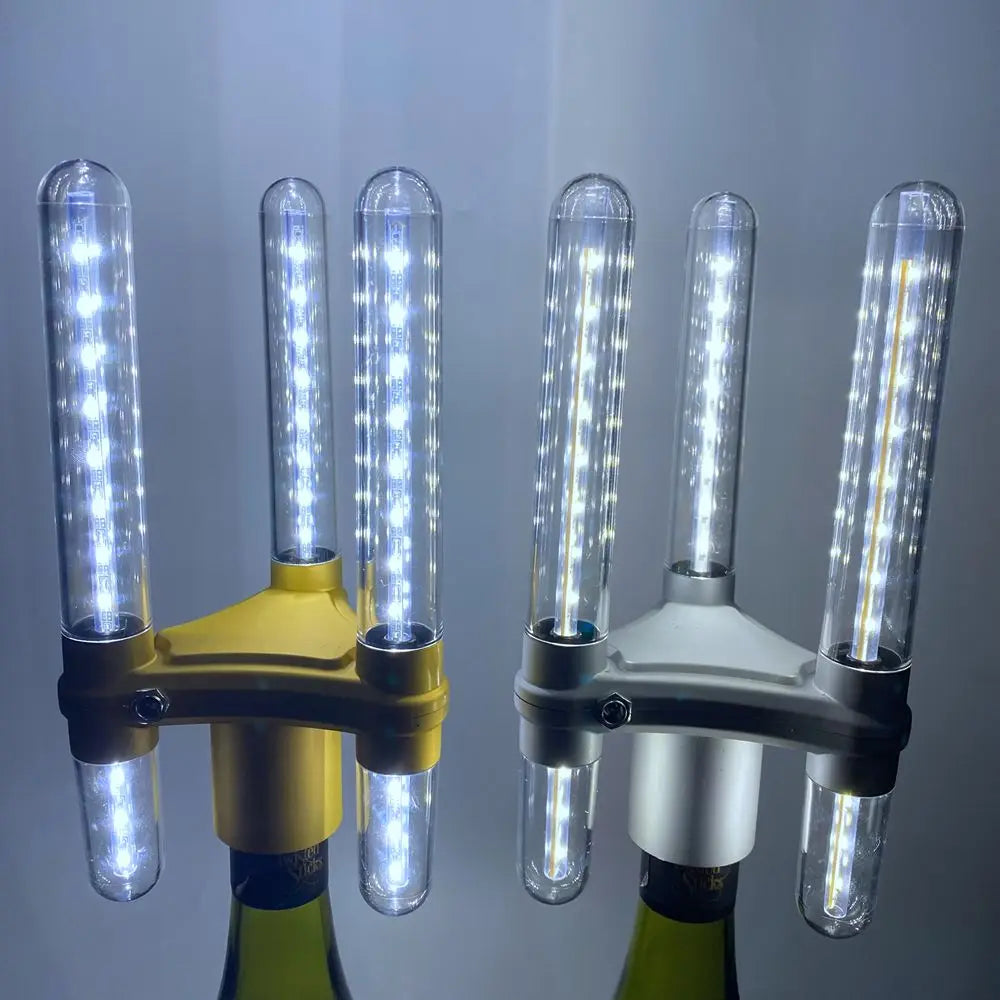 Triangle Head Rechargeable Led bar Stick Champagne Bottle Display LED Strobe Baton Flashing LED Bottle Sparkler Light for Party