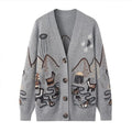 Luxury Women's Long Sleeve Single Breasted Knit Loose V Neck Winter Cardigans Erdos 100 Pure Coat 100% Cashmere Sweater