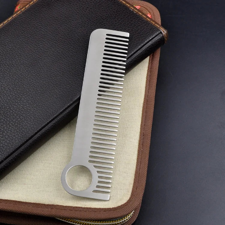 SUS304 Natural Environmental protection Metal  Styling Metal Retail Comb Metallic Comb Mini Steel Iron Comb