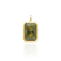 Pure Gold Jewelry DIY Colorful Zircon Paved Charms Pendant for Earring Necklace Bracelet Making