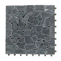 Modern Anti-Slip Waterproof Brushed Interlocking Eco-Friendly Fireproof Outdoor WPC Decking DIY Tile for Garden