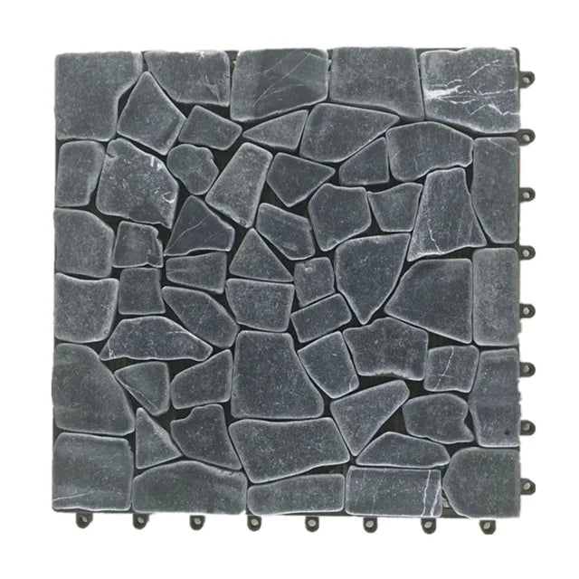 Modern Anti-Slip Waterproof Brushed Interlocking Eco-Friendly Fireproof Outdoor WPC Decking DIY Tile for Garden