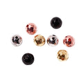 Custom Ball Shape Engraved Letter Pendant Handmade Jewelry Accessory Mini Alloy Beads for Women Necklace