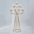 13-arm and 16-arm Gold Metal Candlestick for Wedding Centerpiece Stage Decoration