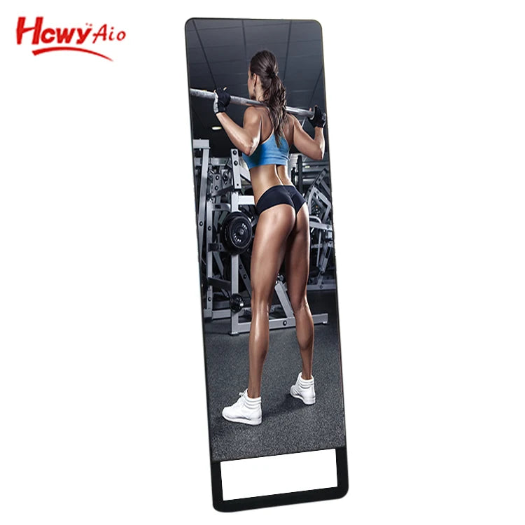 RK3288 2+8G Desktop / Wall Mount 21.5inch Smart Fitness Mirror Display Android7.1 10-Point Capacitive Touch Fitness Mirror