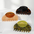 Wjia Luxury Retro Wood Grain Hair Clip French High Texture Splicing Acetic Acid Women's Hair Accessories